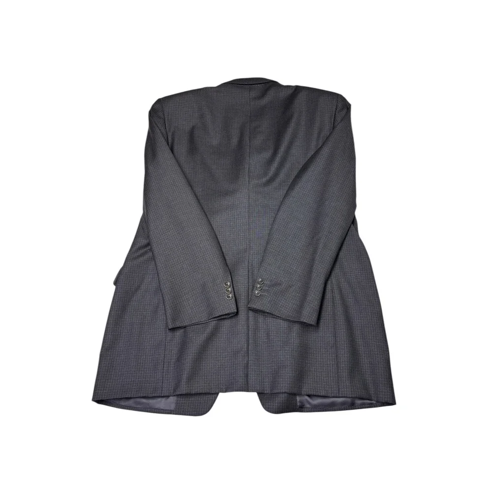 Canali Proposta Mens Charcoal Windowpane Wool Blazer Made in Italy Size 58 L - Picture 11 of 15